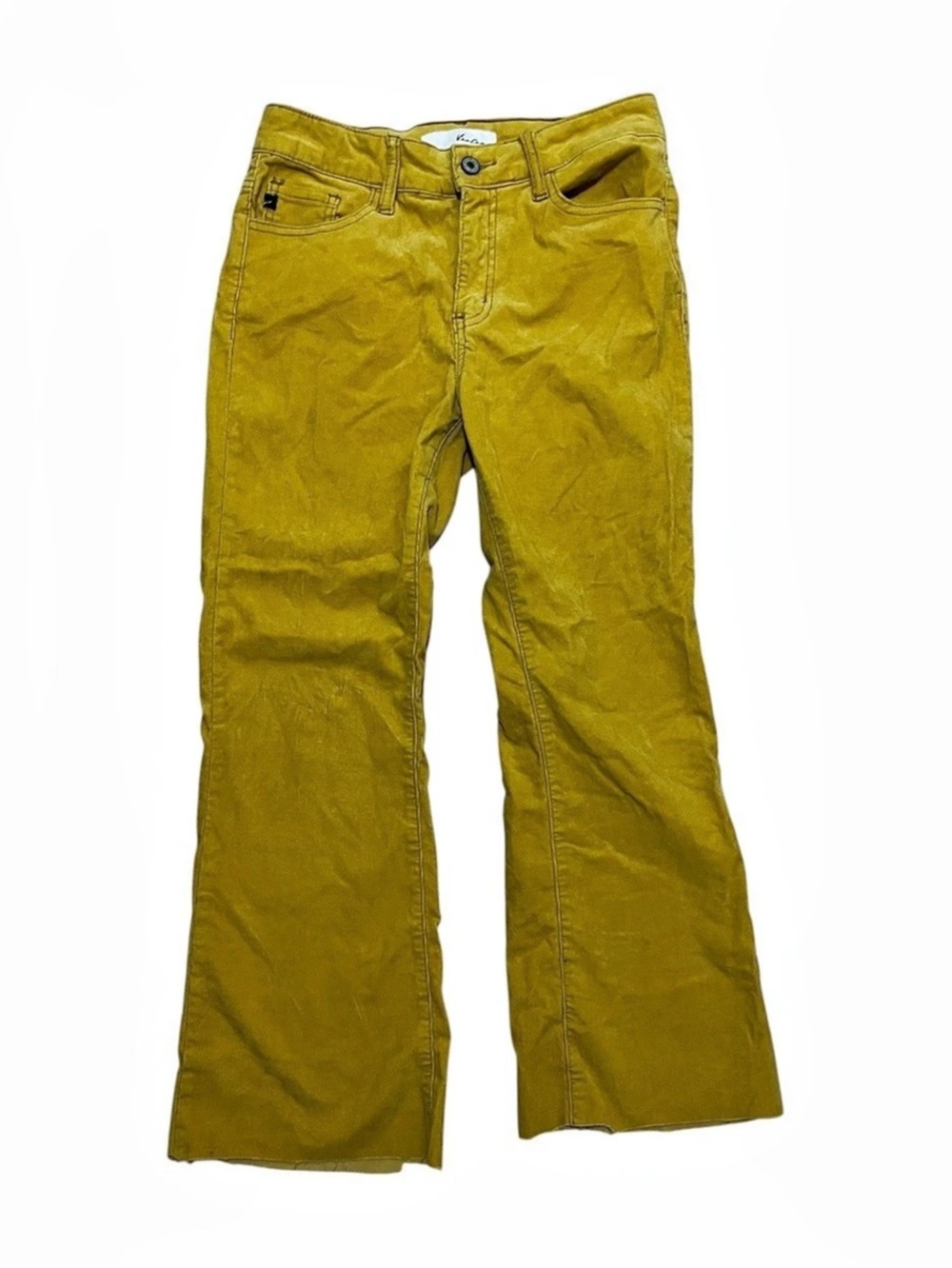Mustard Yellow Corduroy Flared Jeans